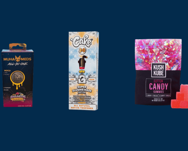 THCA, Delta-8, THCP and HHC products side by side