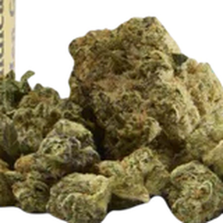 Close-up of indoor-grown THCA flower buds showing structure and trichome coverage